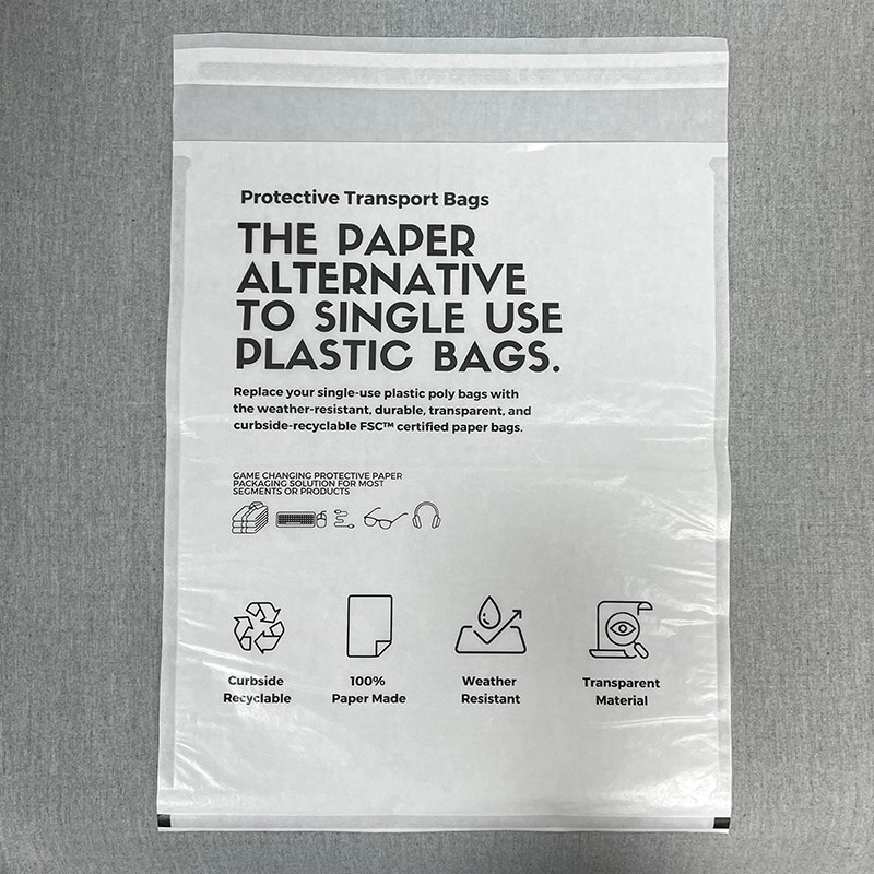 Seolann Zeal X Málaí Páipéar Glassine Inbhuanaithe chun Pacáistiú Plaisteacha a Athsholáthar i Margaí Domhanda