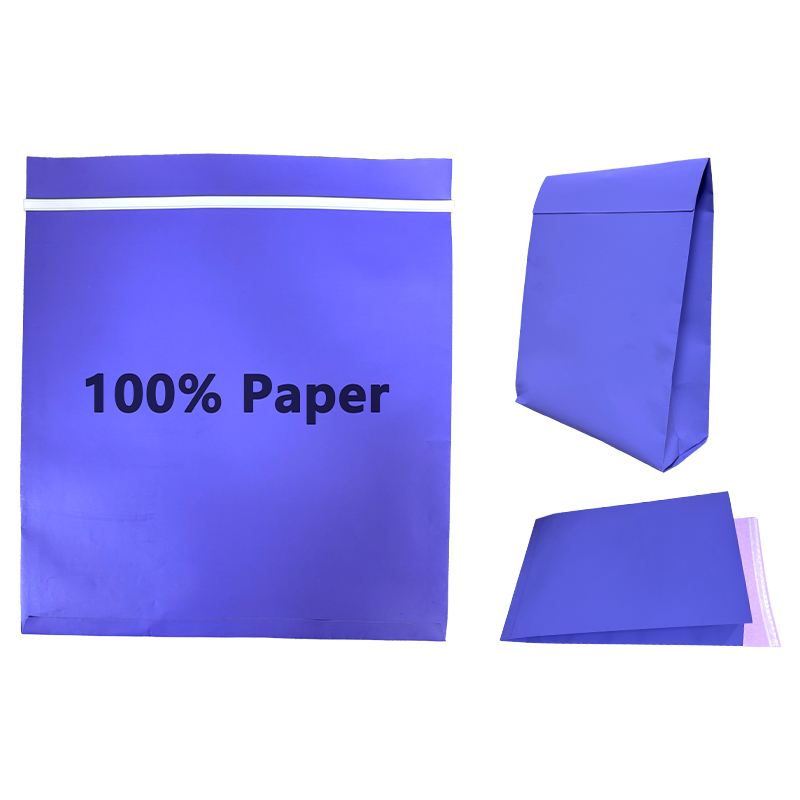 Seolann Zeal X Mála Páipéar Athchúrsáilte Taobh Gusseted le haghaidh Loingseoireacht Inbhuanaithe Ard-Acmhainne