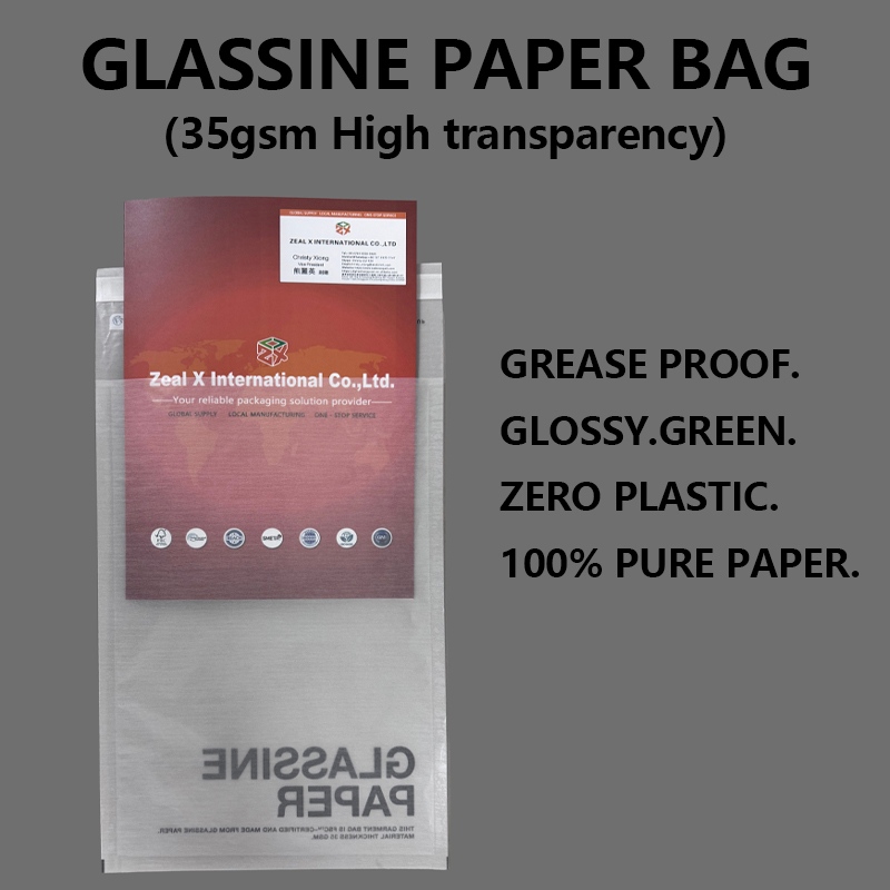 Mála Páipéar Glassine Saincheaptha AE PPWR le haghaidh Pacáistiú Éadaí Inbhuanaithe