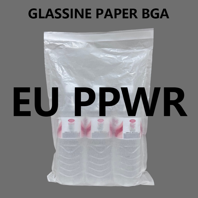 Mála Páipéar Gloine Saincheaptha Réidh PPWR an AE 100% Pacáistiú Saor in Aisce Plaisteacha Páipéar Pure